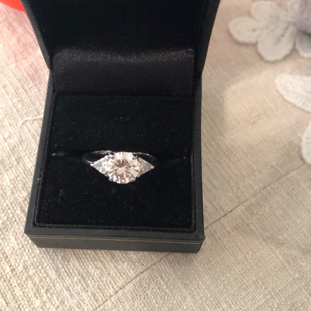 CZ 3-stone ring- size 8